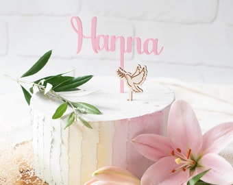 Topper per torta con nome personalizzato, Topper per torta in acrilico pastello, Topper per torta, Topper per torta