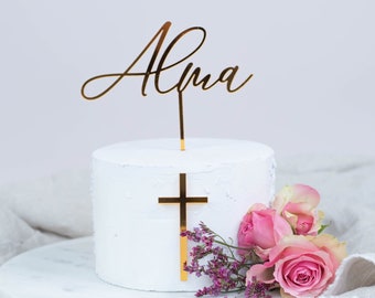 Cake Topper Nome Specchio acrilico personalizzato Oro, topper per torta, topper per torta, topper per torta, topper per torta, topper per torta