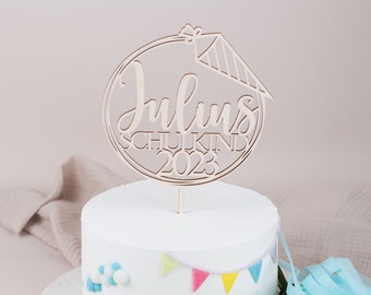 Cake topper avec cartable, écolier, cake topper, cake topper, cake topper, inscription