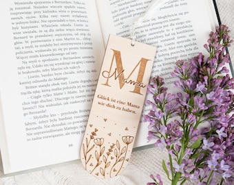 Wooden bookmark, Mother's Day bookmark, Mother's Day gift