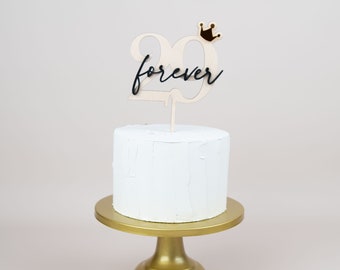 Cake Topper forever 29 , Kuchentopper, Tortenstecker , Cake Topper 29 Geburtstag , Kuchestecker , Tortendeko , Cake topper mit Krone