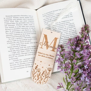 Wooden bookmark, Mother's Day bookmark, Mother's Day gift