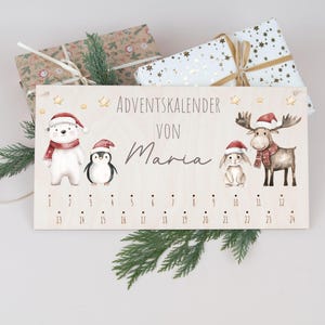 Advent calendar with name DIY, Advent calendar to fill, Advent calendar children, Advent calendar made of wood, countdown calendar