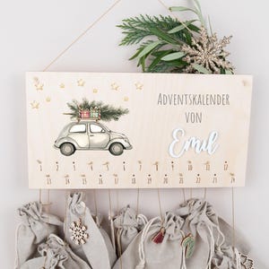 Personalized Advent calendar DIY, Advent calendar to fill, Advent calendar for children, Advent calendar made of wood, countdown calendar