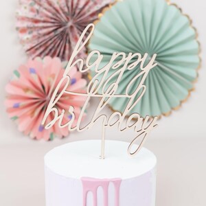 Cake Topper Happy Birthday, Topper 50th Birthday, Cake Pick, Cake Topper, 18th Birthday