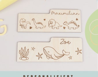 Leeshulpmiddel voor scholieren, gepersonaliseerde bladwijzer, cadeau voor schoolkegels, cadeau voor schoolinschrijving, meisje dat de school inleidt, jongen die de school start