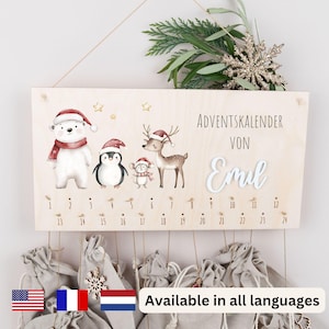 Calendario dell'Avvento personalizzato fai da te, calendario dell'Avvento da riempire, calendario dell'Avvento per bambini, calendario dell'Avvento in legno, calendario del conto alla rovescia