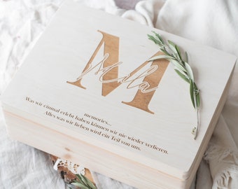 Scatola in legno personalizzata, scatola dei ricordi del bambino, scatola in legno, scatola in legno, regalo battesimo