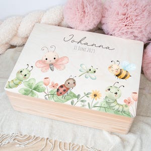Baby memory box, christening gift for girls, baby memory box, birth gift, baby girl, wooden box with name