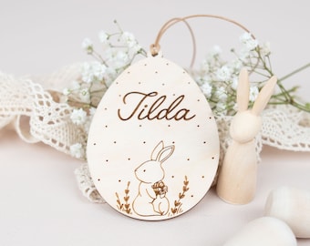 Pendentif œuf de Pâques Ma première Pâques, pendentif de Pâques, pendentif œuf de Pâques en bois personnalisé, décoration de Pâques, panier de Pâques, nid de Pâques, cadeau de Pâques