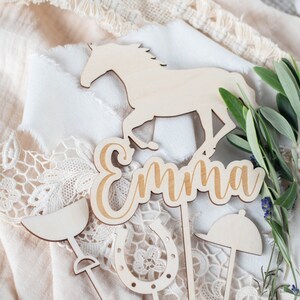 Cake topper horse with name, horseshoe, horse birthday, cake topper, cake decoration horse