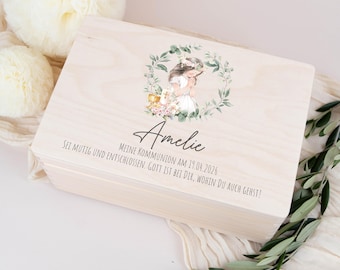 Personalized keepsake box for First Communion – wooden box for boys & girls