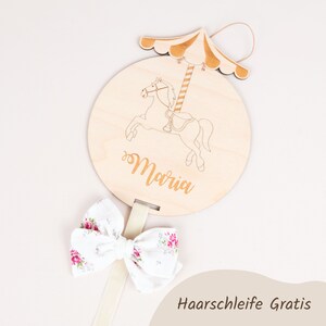 Organisateur de pinces à cheveux, support de pinces à cheveux avec nom, support de pinces à cheveux, panneau en bois, fille de cheval, décoration murale, plaque signalétique
