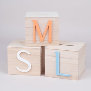 Personalized wooden money box, money box with name, gift for birthday, school enrollment, school child