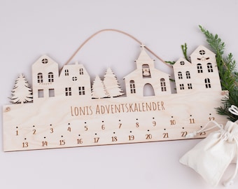 Calendrier de l'Avent, calendrier de l'Avent personnalisé, calendrier de l'Avent DIY, calendrier de l'Avent en bois, calendrier compte à rebours