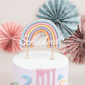 Cake Topper School Enrollment Rainbow, Schoolchild, Cake Topper, Cake Topper