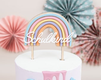 Cake Topper School Enrollment Rainbow, Schoolchild, Cake Topper, Cake Topper