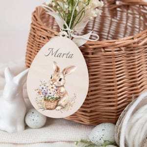 Osterei Anhänger, Personalisiertes Osterei mit Namen , Osterdeko, Osterhase Mein erstes Ostern, Ostergeschenk , Osternest, Osterkorb