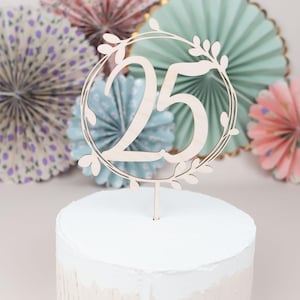 Cake Topper 25 30 40 50 60 70 80 90 Birthday, Cake Topper for 30th Birthday, Table Decoration Cake Decoration Personalized, First Birthday