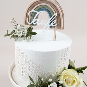Caketopper rainbow baptism acrylic, cake topper baptism, cake topper, cake topper, table decoration baptism image 9