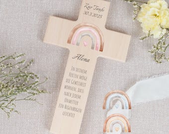 Cross baptism, children&#39;s cross personalized, baptismal cross wood, baptism gift, gift baptism, baptism gift boy girl communion, confirmation