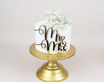 Cake Topper Mr&Mrs ,Tortendeko Hochzeit ,Gold Hochzeitstorte Topper ,Mr Mrs Cake Topper, Hochzeitstorte Topper, Tortenstecker personalisiert