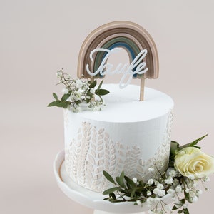 Caketopper rainbow baptism acrylic, cake topper baptism, cake topper, cake topper, table decoration baptism image 4