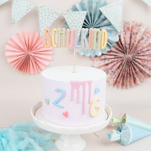 Colorful cake topper school enrollment, school child, daycare child, cake topper, cake topper