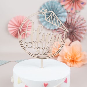 Cake topper with school cone, school child, cake topper, cake topper, cake topper, school enrollment
