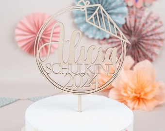 Cake topper with school cone, school child, cake topper, cake topper, cake topper, school enrollment