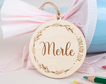 Personalized school cone tags, school cone, gift tags, school enrollment