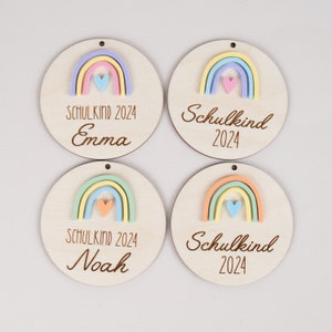 Personalized school cone tags rainbow, school cone, gift tags, school enrollment gift image 4