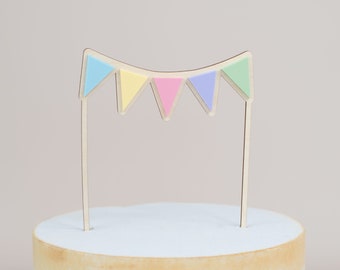 Cake Topper Wimpelkette , Bunte Cake topper , Pastel Plexiglass   Tortenstecker , Kuchenstecker , Kinder Tortendeko