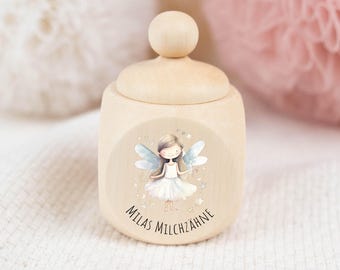 Personalized Tooth Fairy Milk Tooth Box, Wooden Tooth Box with Name, Milk Tooth Box for Girls, Baby Teeth, Milk Tooth Box for Boys, School Cone Gift