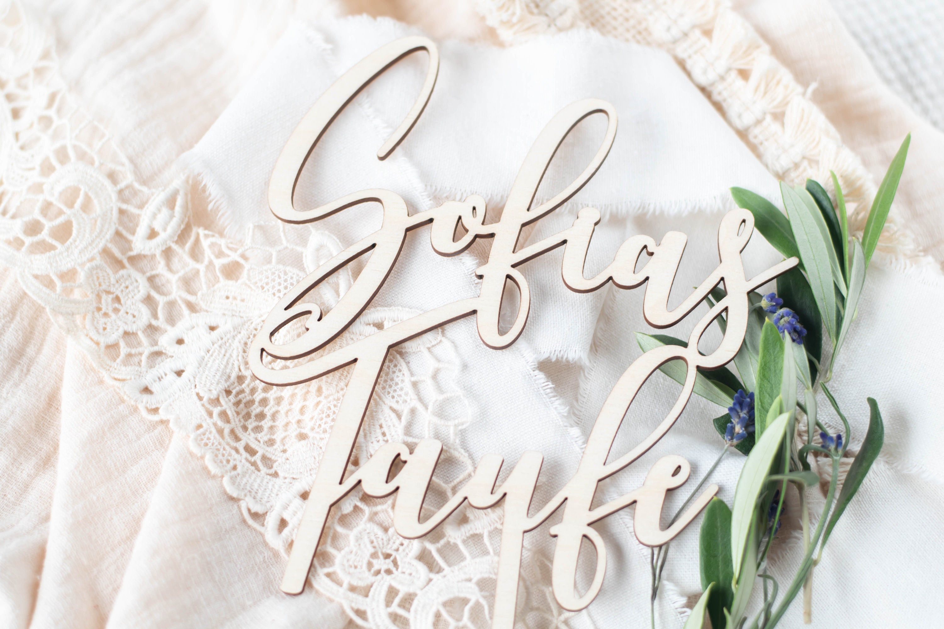 Caketopper Taufe personalisiert Cake Topper Taufe Etsy.de