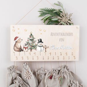 Personalized Advent calendar DIY, Advent calendar to fill, Advent calendar for children, Advent calendar made of wood, countdown calendar