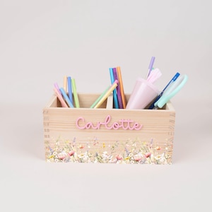 Personalisierter Holz-Organizer mit Name