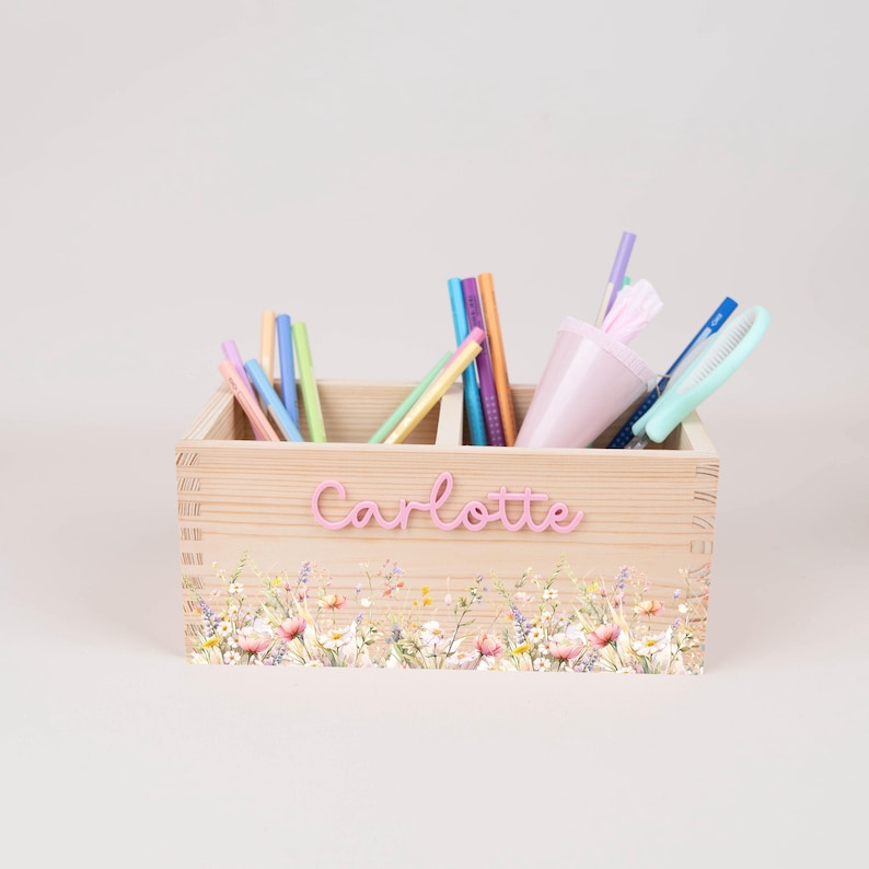 Personalisierter Holz-Organizer mit Name