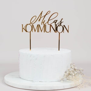 Caketopper mirror acrylic gold communion personalized, cake topper holy communion, cake topper, cake topper image 4