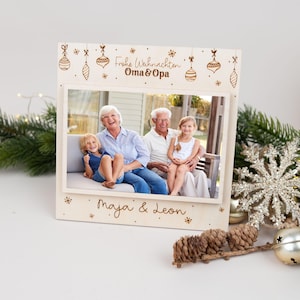 Picture Frame Personalized Gift for Grandma and Grandpa, Christmas Gift Grandparents, Photo Frame Thank You Grandma