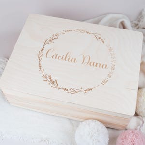 Memory box gift birth, memory box with name, memory box baby boy, christening gift, personalized gift baby girl
