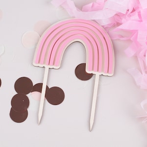 Cake Topper Regenbogen Rosa , Cake Topper Barbie , Barbie Torte , Barbie Geburtstag , Kuchenstecker