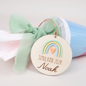 Personalized school cone tags rainbow, school cone, gift tags, school enrollment gift image 7