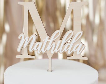 Adorno para tarta con nombre acrílico, adorno para tarta de bautizo personalizado, adorno para tarta de primer cumpleaños, decoración para tarta de cumpleaños infantil, 18 cumpleaños
