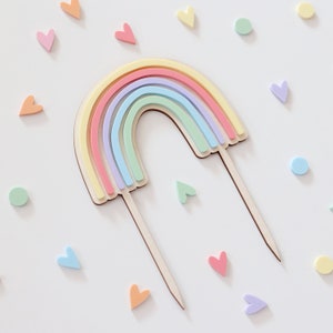 Cake Topper Rainbow made of Plexiglas Acrylic , Cake Plug, Cake Topper Happy Birthday ,