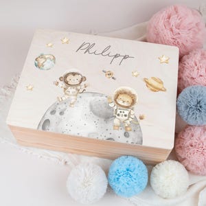 Space memory box, baby memory box, birth gift, baby memory box, christening gift, personalized gift for boy