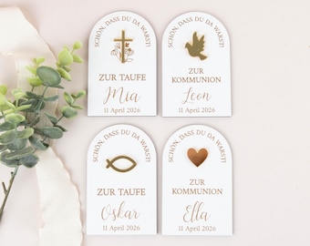 Personalized Communion favor, engraved magnet, thank you gift for guests, baptism, confirmation, or other religious celebrations