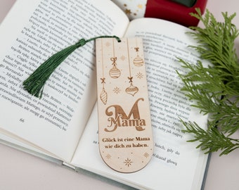 Lesezeichen aus Holz, Lesezeichen für Mama  ,  Geschenk für Mama , Weihnachtsgeschenk für Mama , Lesezeichen personalisiert mit Name