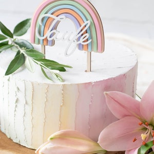 Caketopper rainbow baptism acrylic, cake topper baptism, cake topper, cake topper, table decoration baptism image 7