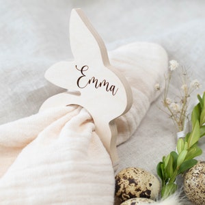 Engraved egg cups, Easter egg holders, personalized egg cups, Easter napkin rings, Easter bunny